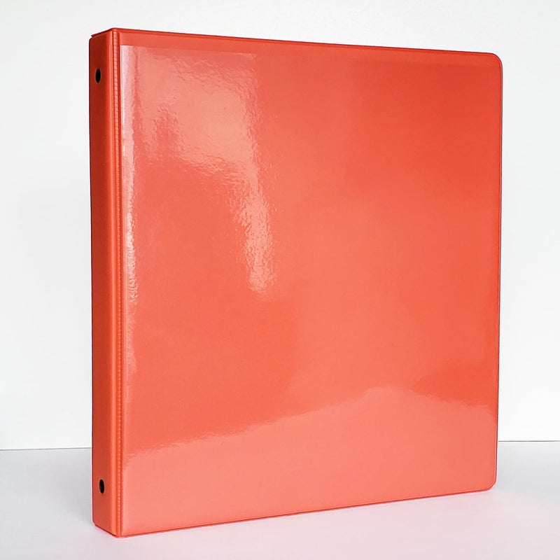Nancy Nikko Easel Ring Binders - Flip Over The top Style Platform Construction. (Orange, 11" X 8 1/2" Sheet Size Bound on 11" Side) - Image 1
